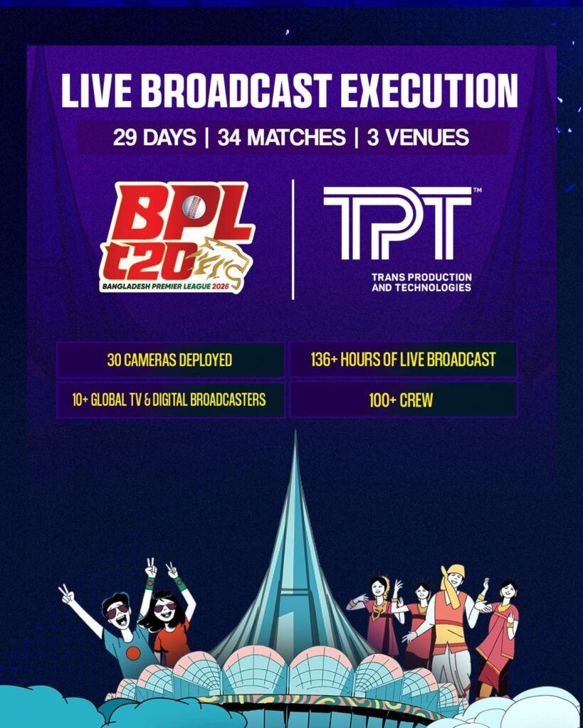 Setting the Gold Standard in South Asia: TPT’s Flawless Live Broadcast of BPL 2026