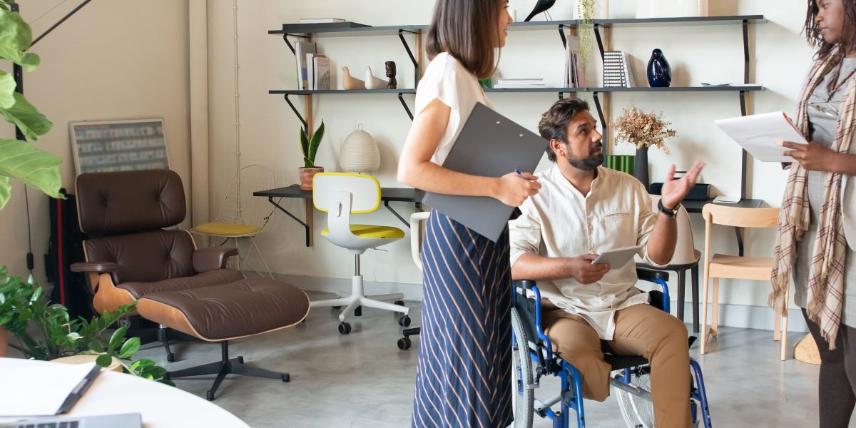 A diverse team collaborating in a modern office, representing efforts to tailor content and distribution.