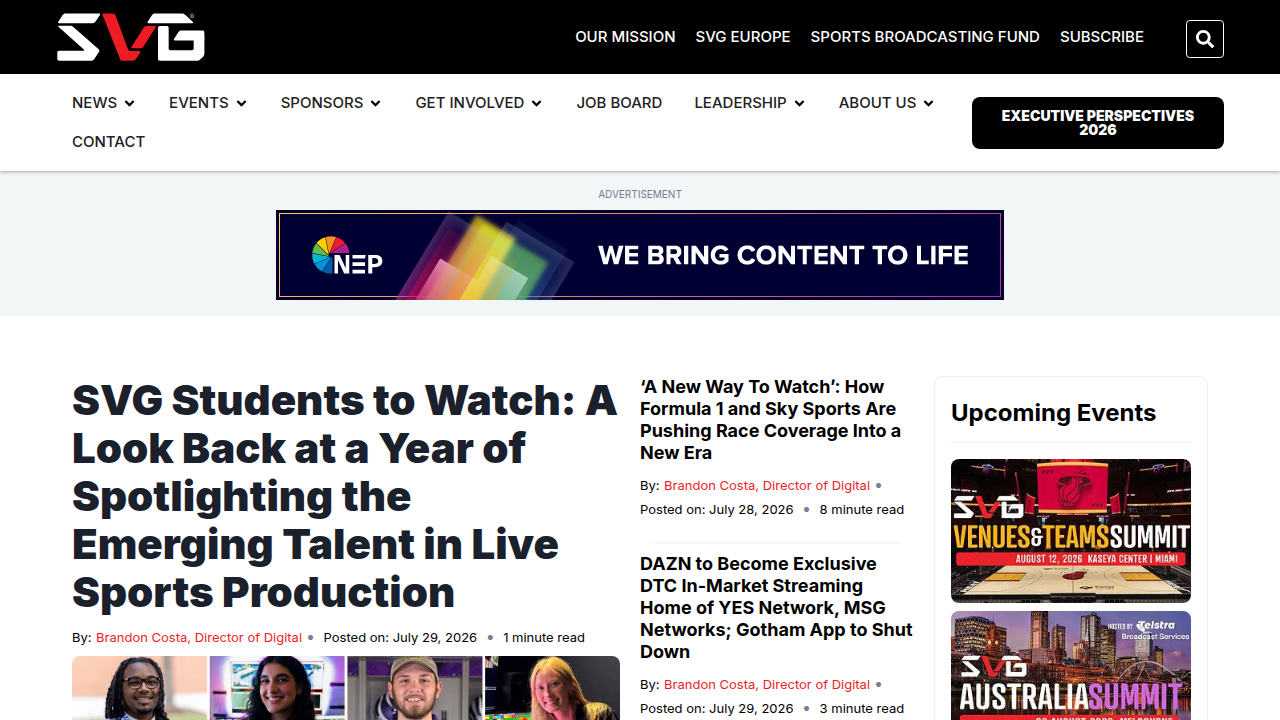 Maximize Global Reach for Memphis Football Broadcasts 2 Homepage of Sports Video Group, a key resource for sports broadcasting news and industry trends.