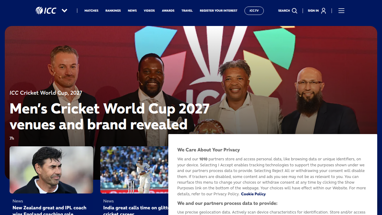 Maximize Global Reach for Memphis Football Broadcasts 8 Official website of the International Cricket Council (ICC), showcasing global sports event management and standards.