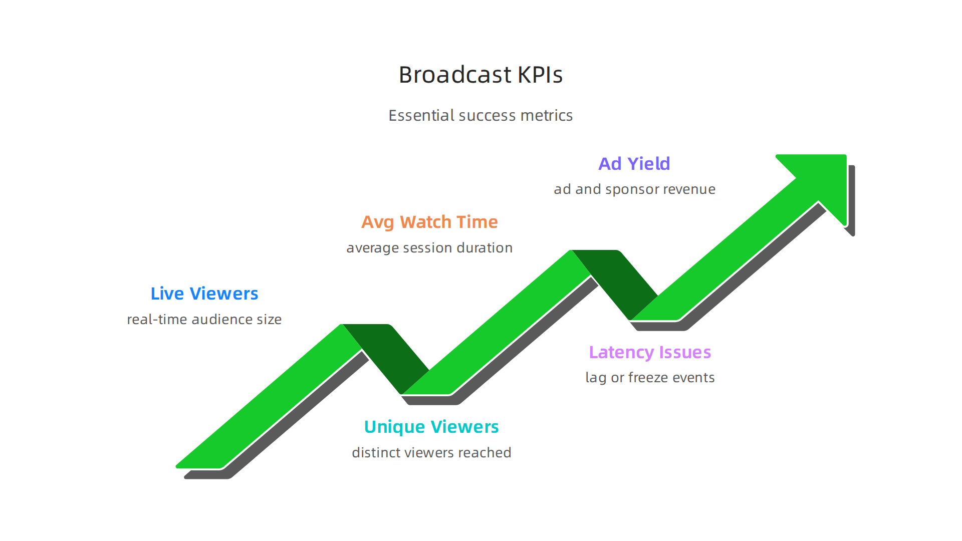 Master Regional and Collegiate Sports Broadcasting for Global Brands 8 Essential Key Performance Indicators (KPIs) for evaluating the success and reach of sports broadcasts.