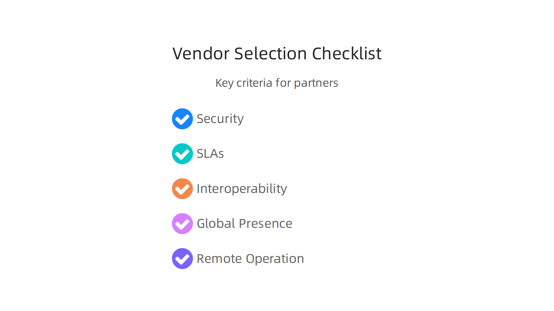 Key criteria to consider when choosing technology partners for live broadcast operations.
